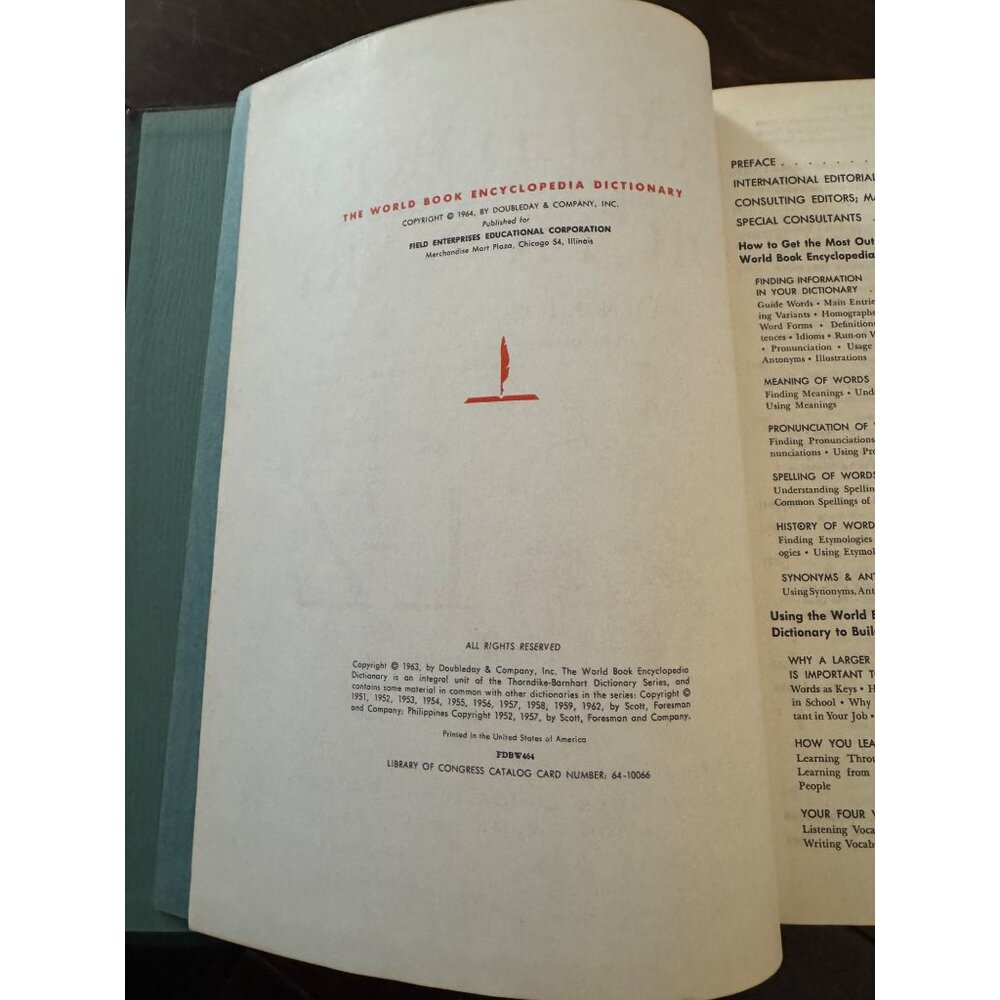 Vintage World Book Encyclopedia Dictionary Set A-K & L-Z Thorndike Barnhart 1963 - Picture 5 of 11
